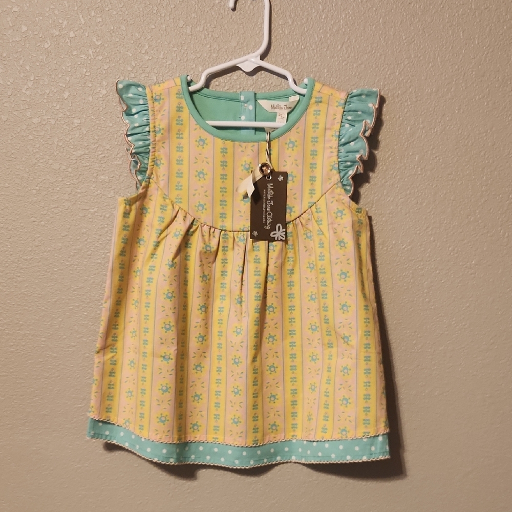 Matilda Jane Yellow and Teal Floral Top